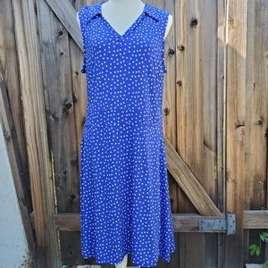 EUC  Leota sleeveless polka dot dress sz 2L